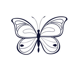 Butterfly icon vector clean minimalistic icon. Adobe Illustrator Artwork