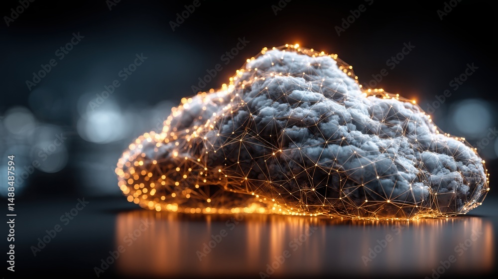 Poster conceptual icon representing sme resilience index in cloud-processed format for adaptive business st