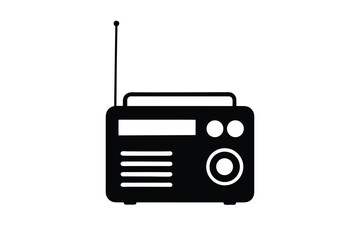 Obraz premium Radio Silhouette Vector bundle illustration, Set of Radio Silhouette 