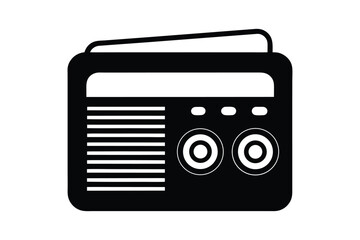 Radio Silhouette  Vector bundle  illustration, Set of Radio Silhouette 
