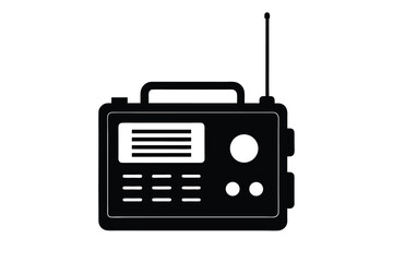 Radio Silhouette  Vector bundle  illustration, Set of Radio Silhouette 