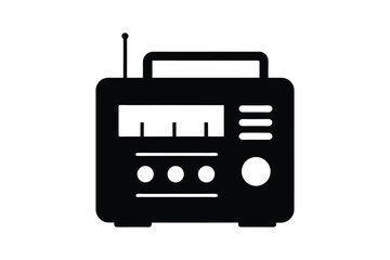 Radio Silhouette  Vector bundle  illustration, Set of Radio Silhouette 