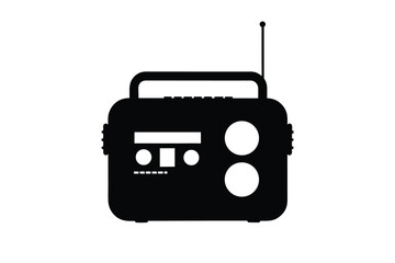 Radio Silhouette  Vector bundle  illustration, Set of Radio Silhouette 