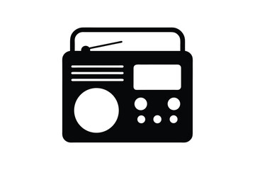 Radio Silhouette  Vector bundle  illustration, Set of Radio Silhouette 