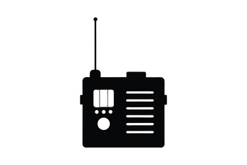 Fototapeta premium Radio Silhouette Vector bundle illustration, Set of Radio Silhouette 
