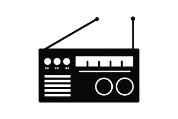 Radio Silhouette  Vector bundle  illustration, Set of Radio Silhouette 