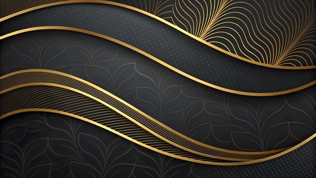 Luxurious Elegant Black Geometric Design, Abstract Elegance for HD Wallpaper, Web, and More, Stylish Graphics for Cover Design, Menu Templates and Web Graphics


