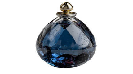 A glossy blue raindrop shape with a reflective surface, symbolizing water and renewal, shown on white --ar 16:9 --v 7.0 --s 750