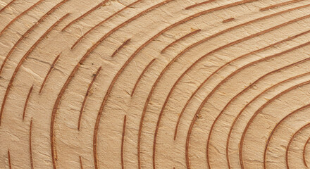 Abstract texture design close up of light brown wood texture with concentric lines for background and design elements stock photo