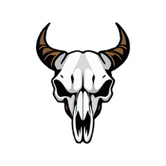 Detailed Wildlife Skull Illustration