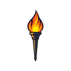 Simplified Torch Icon Design