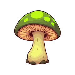 Animated Cartoon Cave Mushroom Illustration