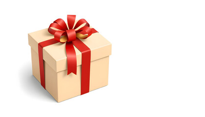 Fototapeta premium Gift box surprise celebration digital illustration minimalist style top view festive concept