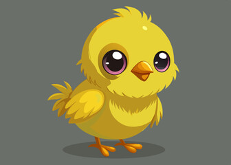 Adorable Yellow Chick Cartoon Illustration for Spring