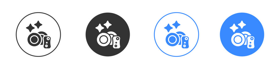 Washing dishes icon editable flat vector illustration concept.