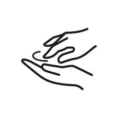 Obraz premium Caring Hand Support Icon