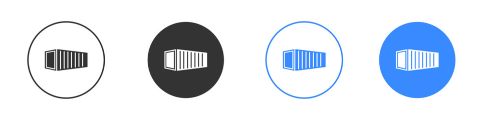 Shipping Container icon editable flat vector illustration concept.