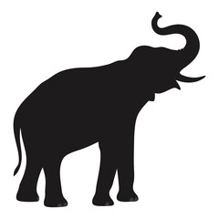 Elegant Elephant Silhouette Animal Wild Nature Adventure And Strong Africa