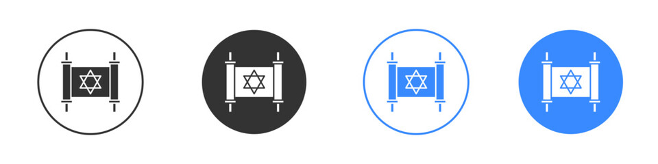 Scroll Torah icon editable flat vector illustration concept.