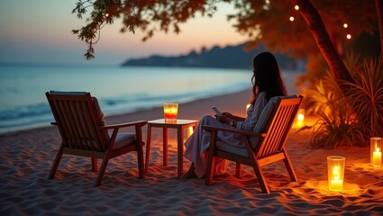 romantic couple on the beach