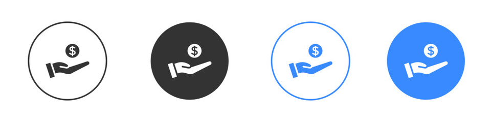 Savings icon editable flat vector illustration concept.