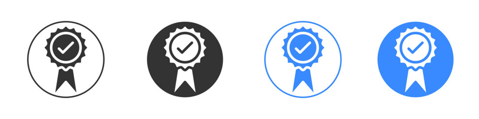 Obraz premium Rosette icon editable flat vector illustration concept.