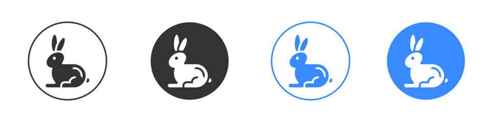 Rabbit icon editable flat vector illustration concept.