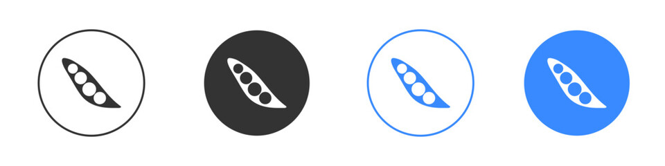 Peapod icon editable flat vector illustration concept.