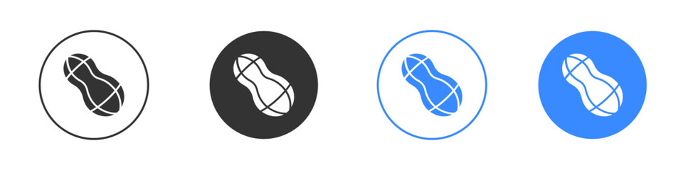 Peanut icon editable flat vector illustration concept.