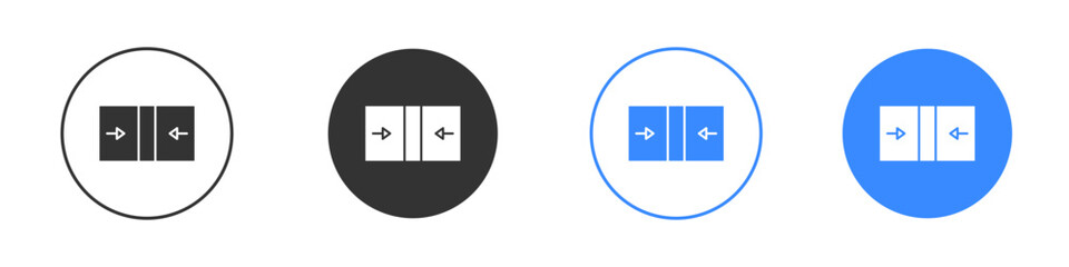 Merge icon editable flat vector illustration concept.