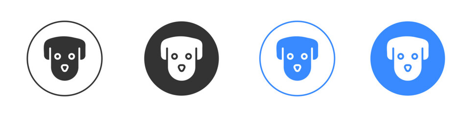 Little puppy icon editable flat vector illustration concept.