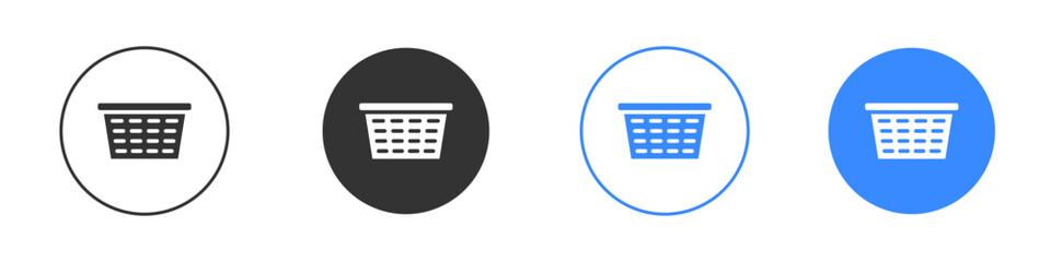 Laundry basket icon editable flat vector illustration concept.