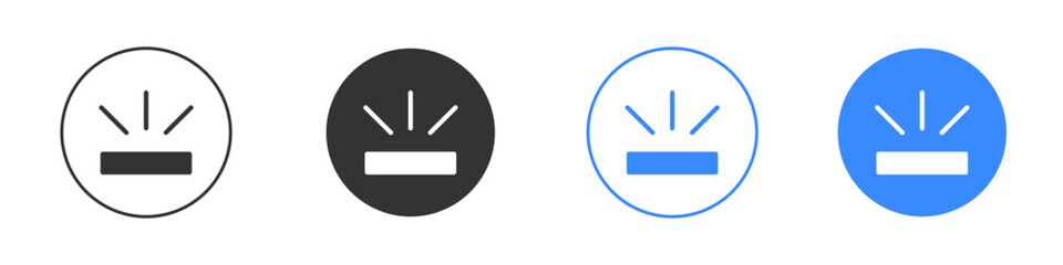 Keyboard brightness icon editable flat vector illustration concept.
