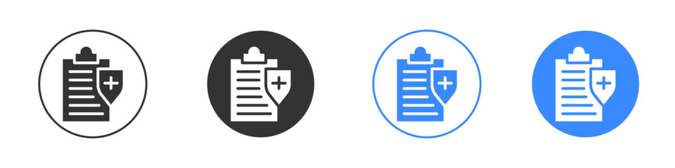 Insurance policy icon editable flat vector illustration concept.