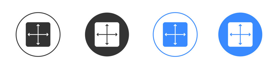 Fototapeta premium Height and width icon editable flat vector illustration concept.