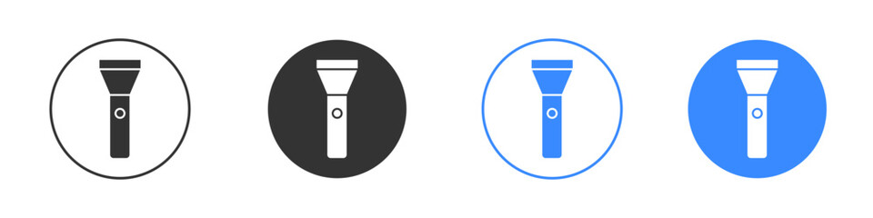 Flashlight icon editable flat vector illustration concept.
