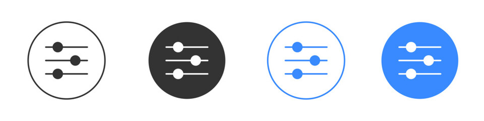 Filter Button icon editable flat vector illustration concept.