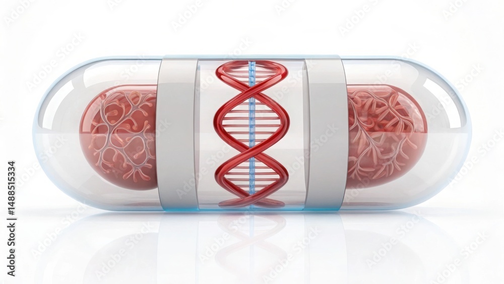 Poster Tiny Capsule Displaying DNA and Organs in Gigapixel Resolution