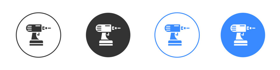 Drill icon editable flat vector illustration concept.