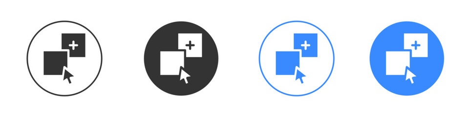 Drag and drop icon editable flat vector illustration concept.