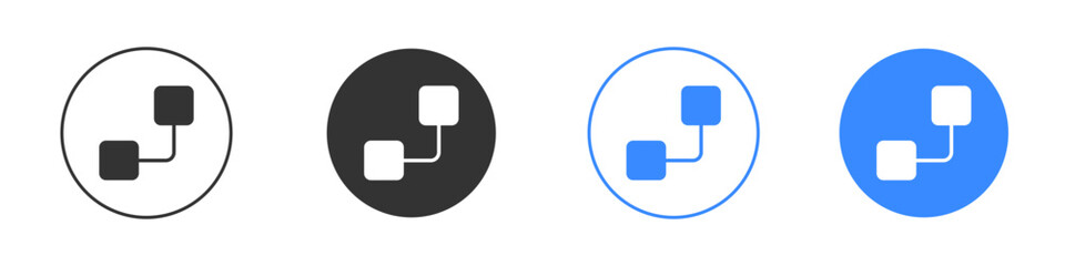 Diagram nested icon editable flat vector illustration concept.