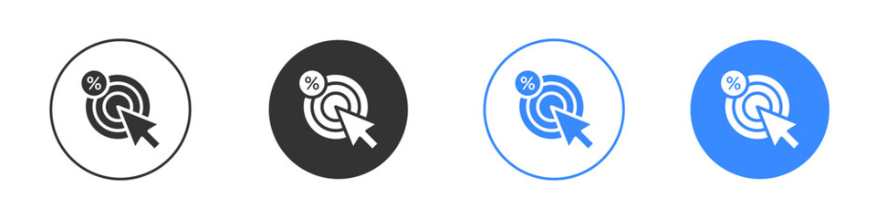 Click through rate icon editable flat vector illustration concept.