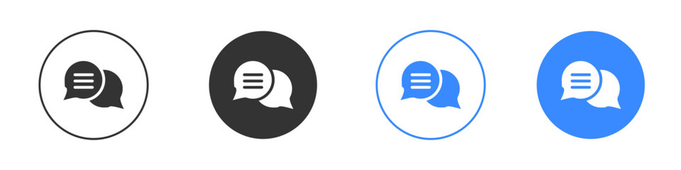 Chat icon editable flat vector illustration concept.