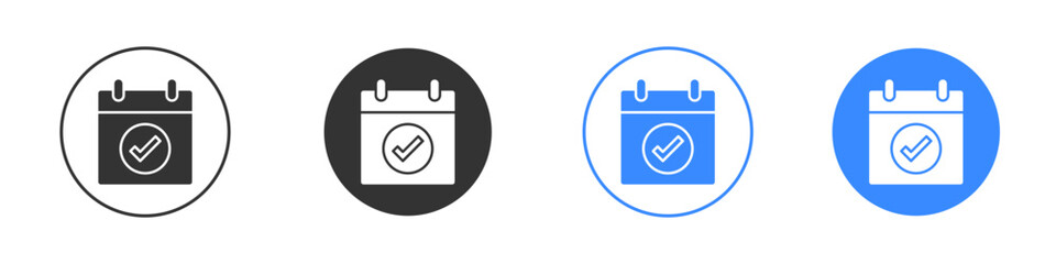 Check in calendar icon editable flat vector illustration concept.