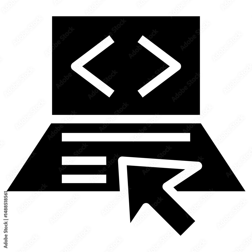 Poster code vector icon