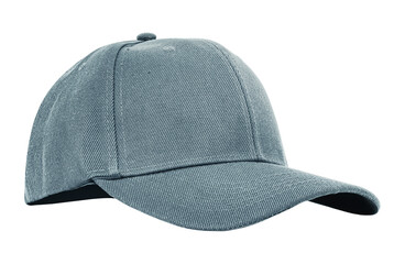 Teal baseball cap on transparent background, ideal for mockups, clothing catalogs, and branding...