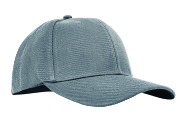 Teal baseball cap on transparent background, ideal for mockups, clothing catalogs, and branding design.