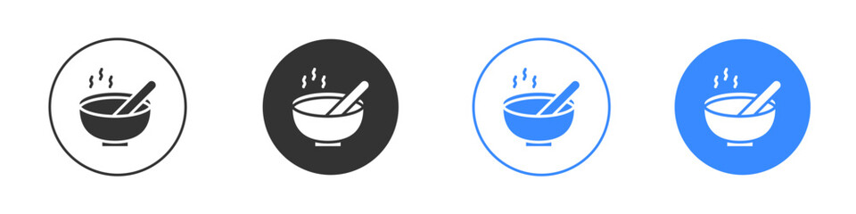 Bowl of soup icon editable flat vector illustration concept.