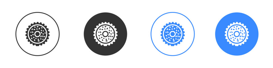 Biscuit icon editable flat vector illustration concept.