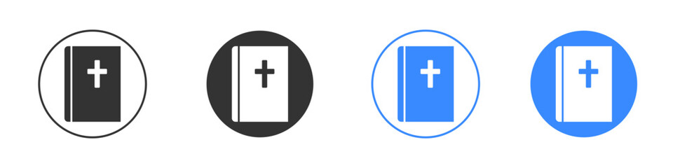 Fototapeta premium Bible icon editable flat vector illustration concept.